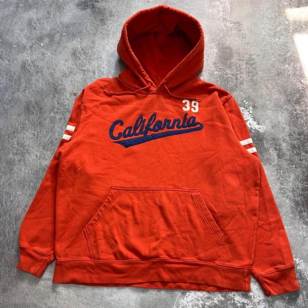 Vintage Y2K Aeropostale California Hoodie! Orange Size XL